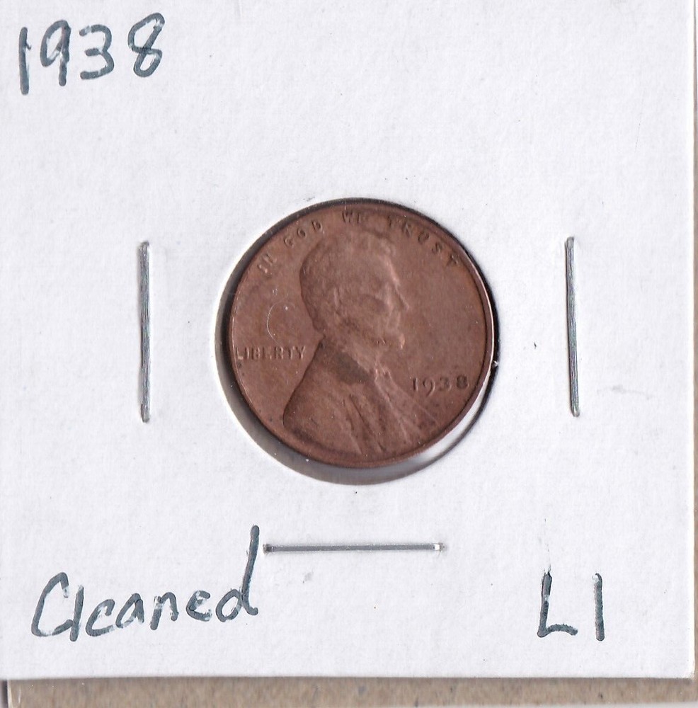 1938 Lincoln Cent L1 Cleaned