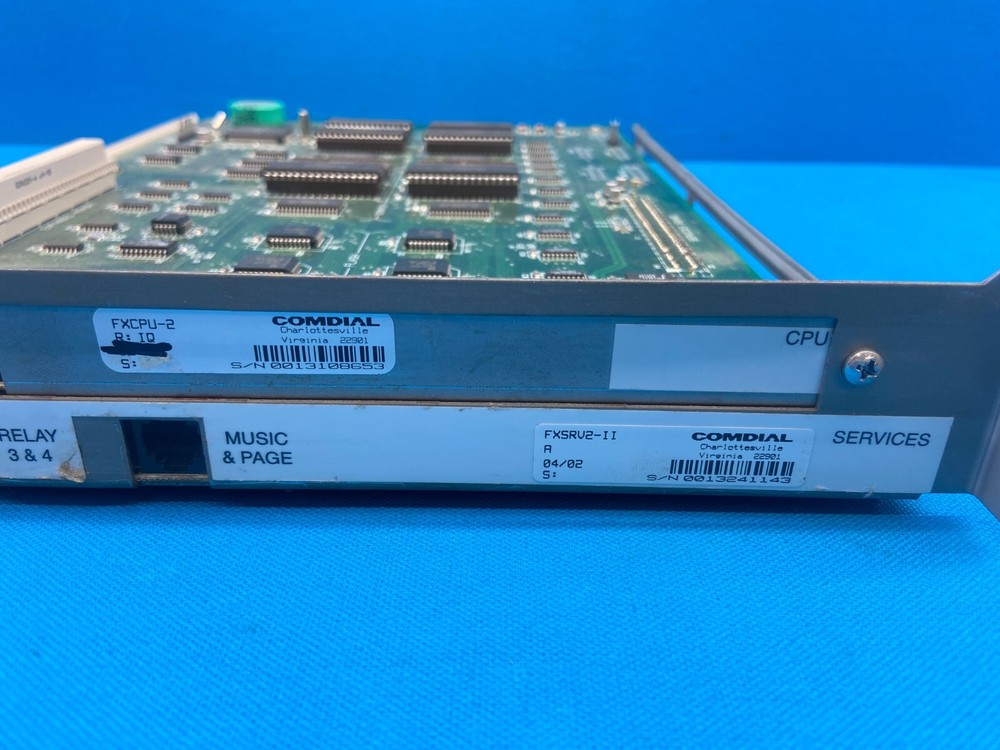 Comdial FXSRV2-II 480 Port Services Card w/ FXCPU-2 Processor Card