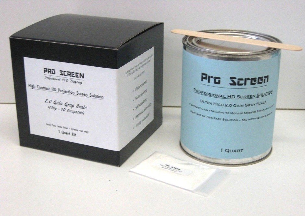 HD Projector / Projection Screen Paint Solution 1 Quart 4K Full HD 1080p 3D