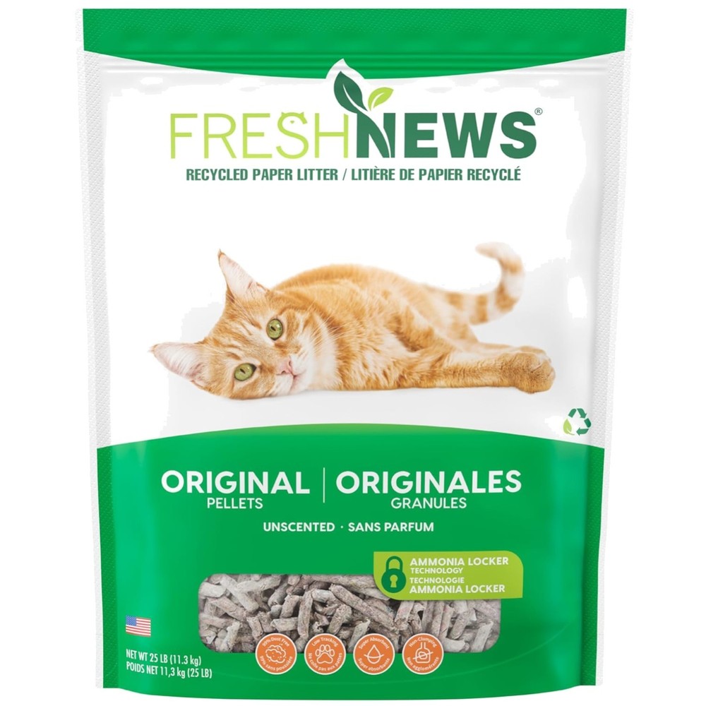 Eco-Friendly Paper Cat Litter, 25lb