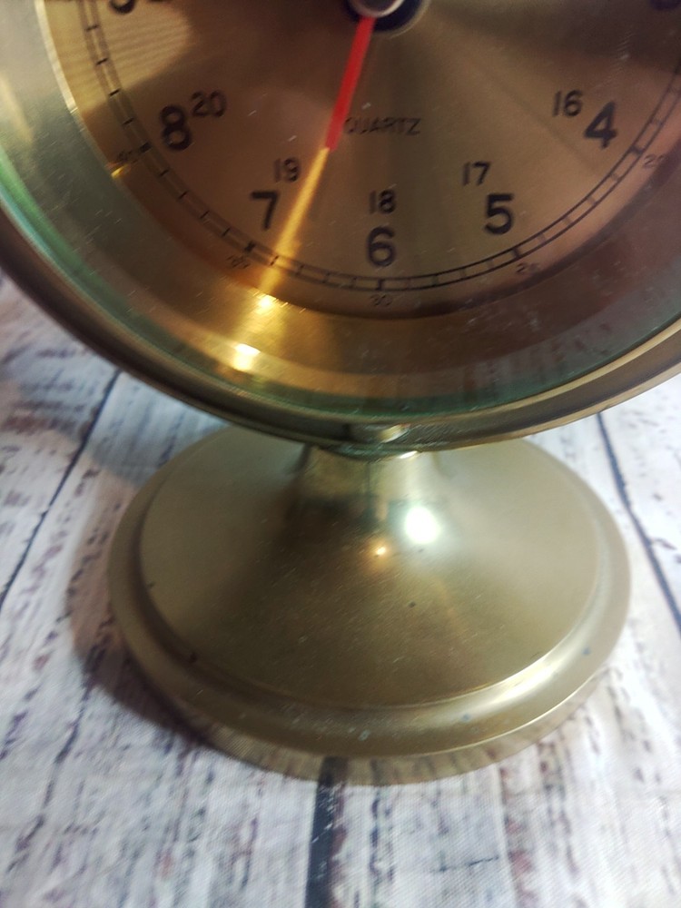 Vintage Heavy Brass Nautical Themed Working Clock
