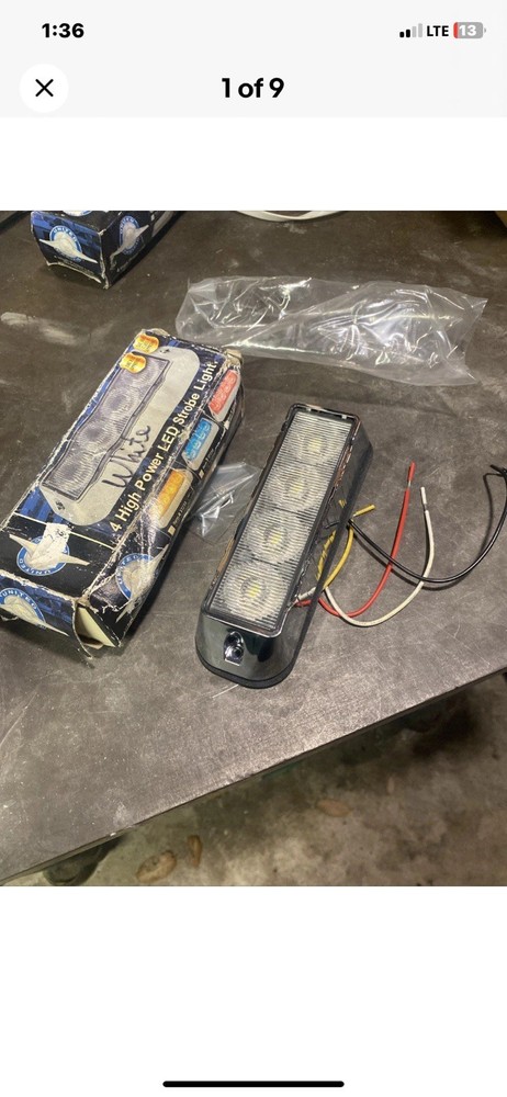 United Pacific 37236 Multi-Purpose Warning Light, 4 LED Warning Light, White LED