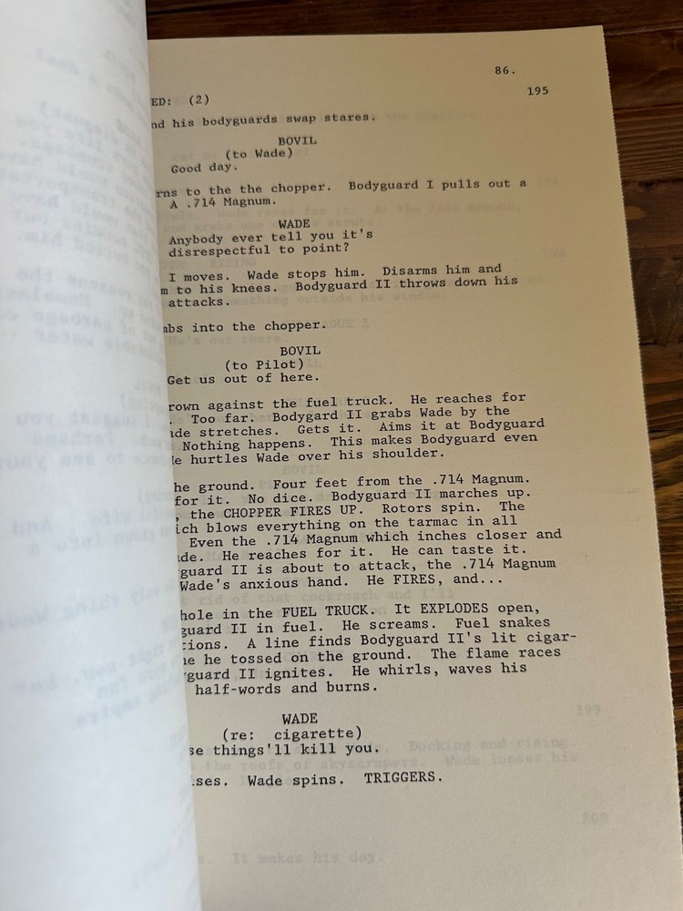 DEMOLITION MAN SYLVESTER STALLONE MOVIE ORIGINAL SCREENPLAY SCRIPT