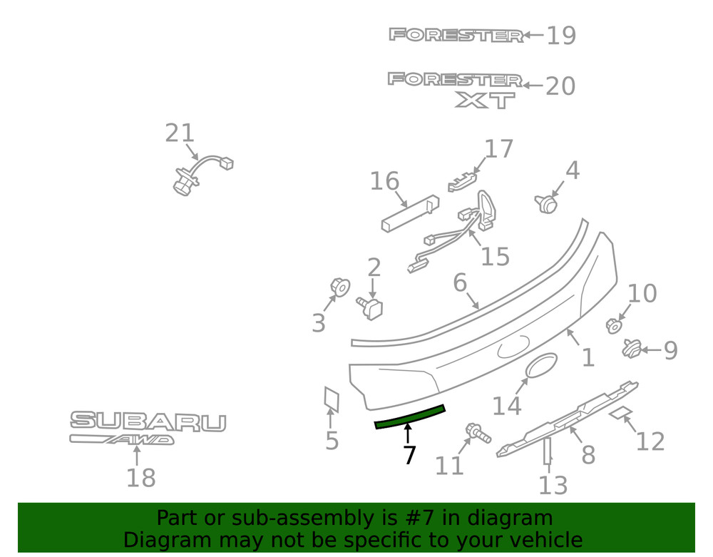 Genuine Subaru Finish Panel Protector 91713sg010