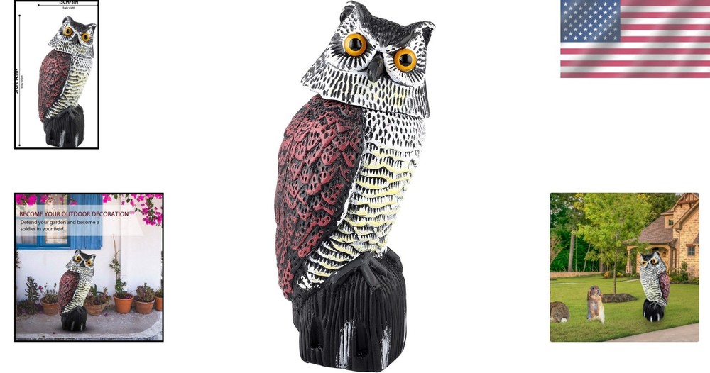 Versatile Owl Statue Decoy: A Stylish Solution for Bird Control & Garden Decor