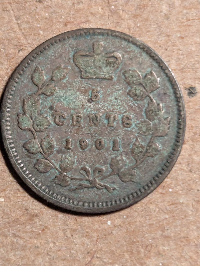 1901 Canada 5 Cents Silver