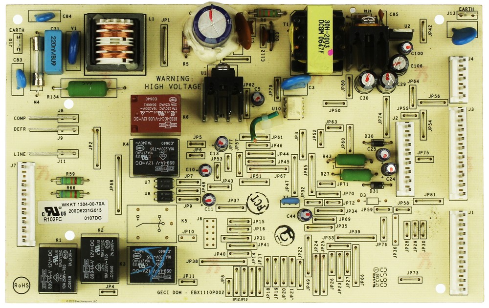 GE Refrigerator WR55X23924 200D6221G013 Main Control Board Assembly