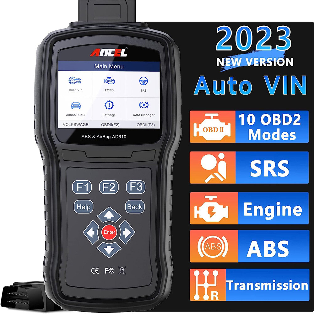 ANCEL AD610 Plus OBD2 Scanner Code Reader SRS ABS Bleeding SRS Diagnostic Tool