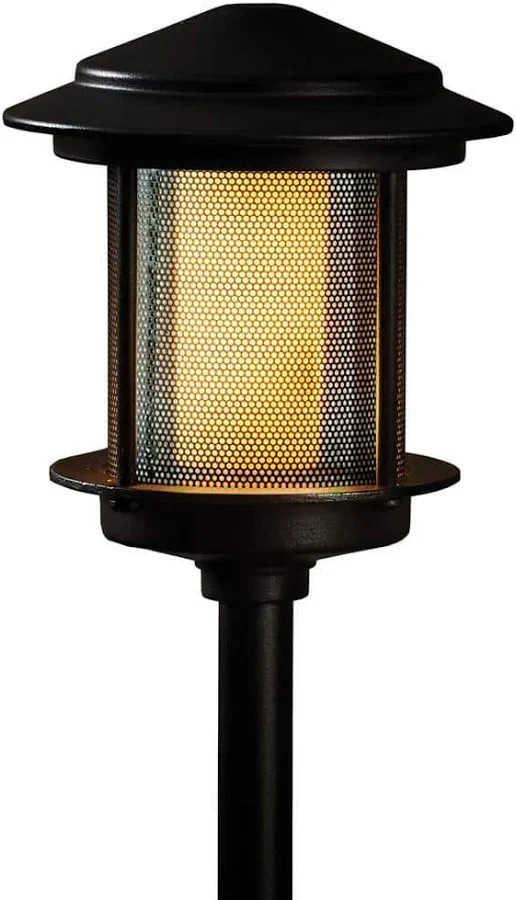 Hampton Bay Ambrose LED Path Light w/ Flicker Flame Effect - Matte Black Finish