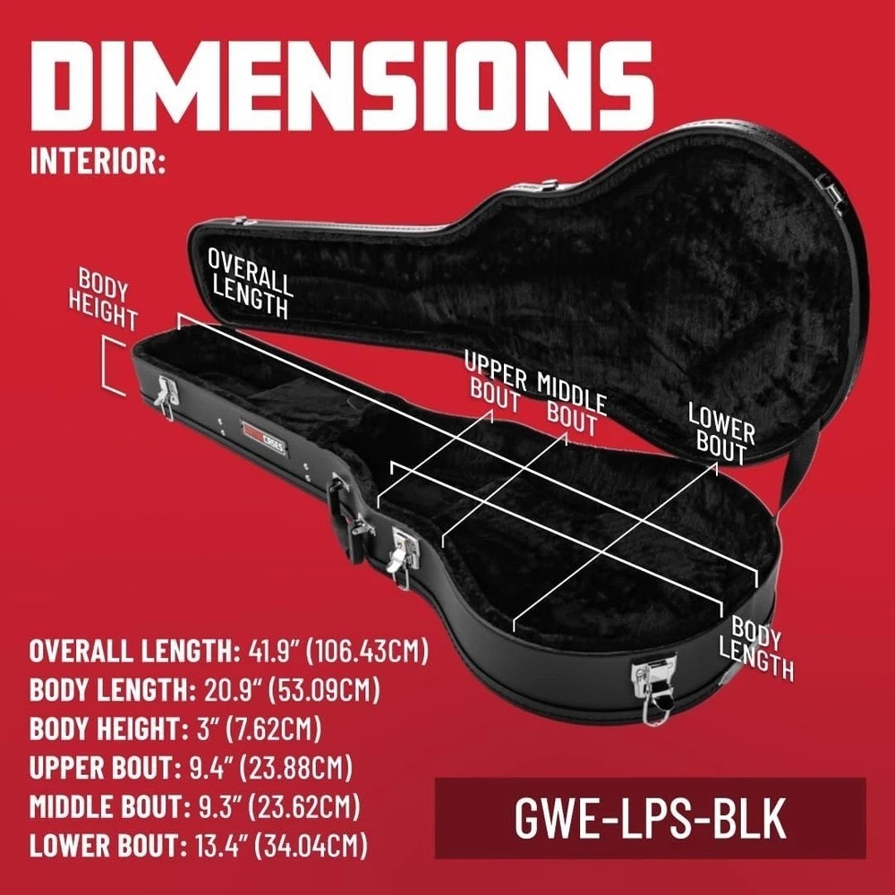 Les Paul Guitar Case with Accessory Compartment