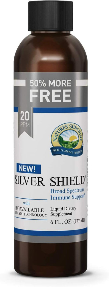 Silver Shield Liquid, 6 Fl Oz | Colloidal Silver Liquid with Aqua Sol Technol...