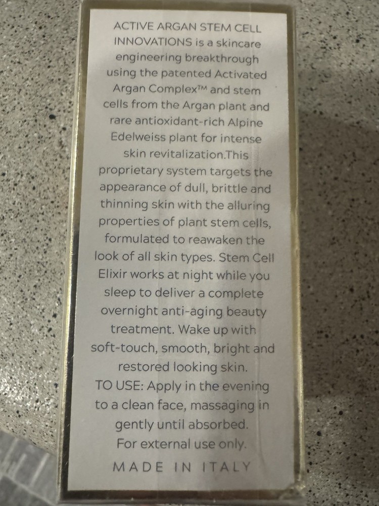 SEALED DEAL Active Argan Overnight STEM CELL Elixir 15mL .5 Oz Fast Ship