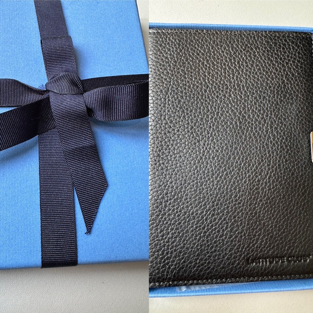 Smythson Passport Holder Leather Grain Black Gift idea