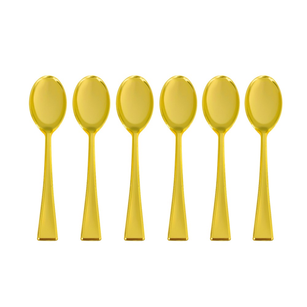 Disposable Plastic Mini Tasting Spoons Taster Sample Silver Spoon Gold Spoon