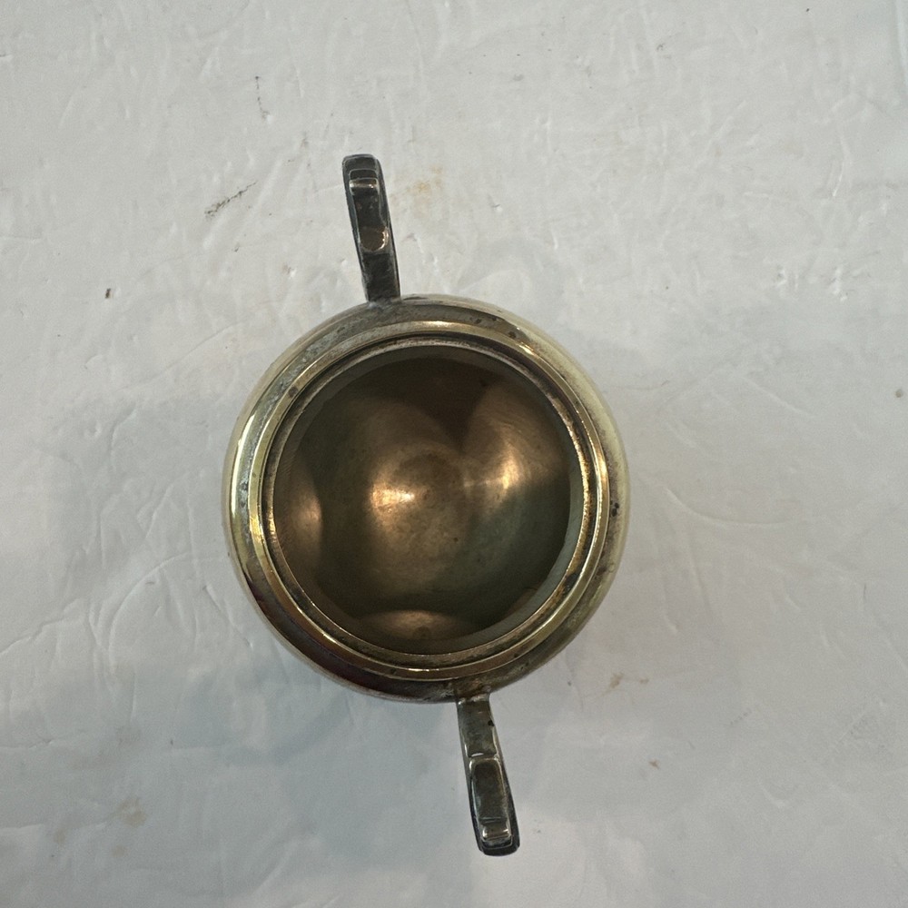 ETCHED BRASS TEA/COFFEE SET WITH TRAY. Good Condition