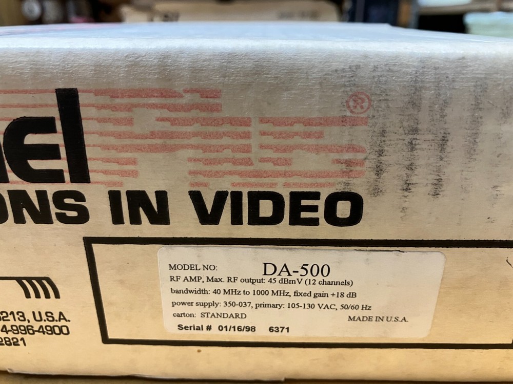 Multiplex Tech Channel Innovations Broadband RF Amplifier Model#DA-500