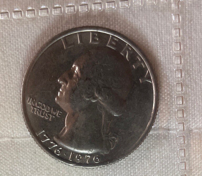 1976 DDR-Bicentennial Quarter-ERROR-Doubling On “DOLLAR”
