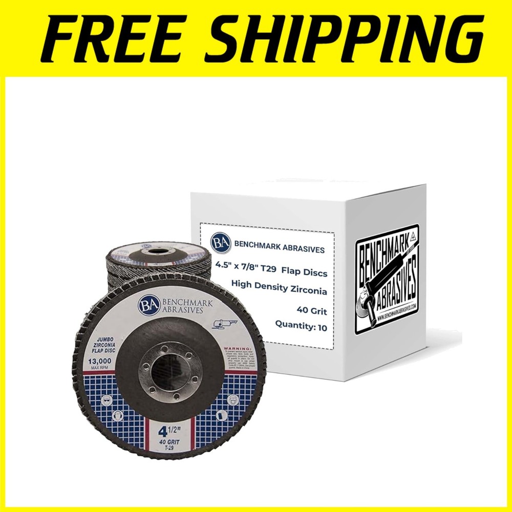 Versatile 4.5" Zirconia Flap Discs - 40 Grit 10 Count