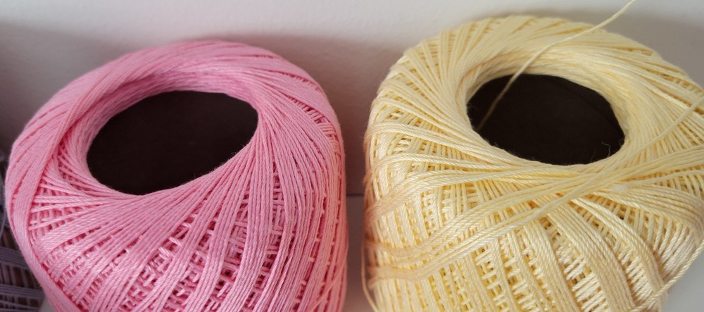 6 Partial Spools Crochet Thread