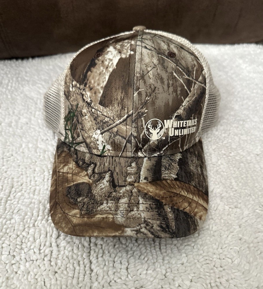 Whitetails Unlimited Camo Baseball Cap Adjustable Back