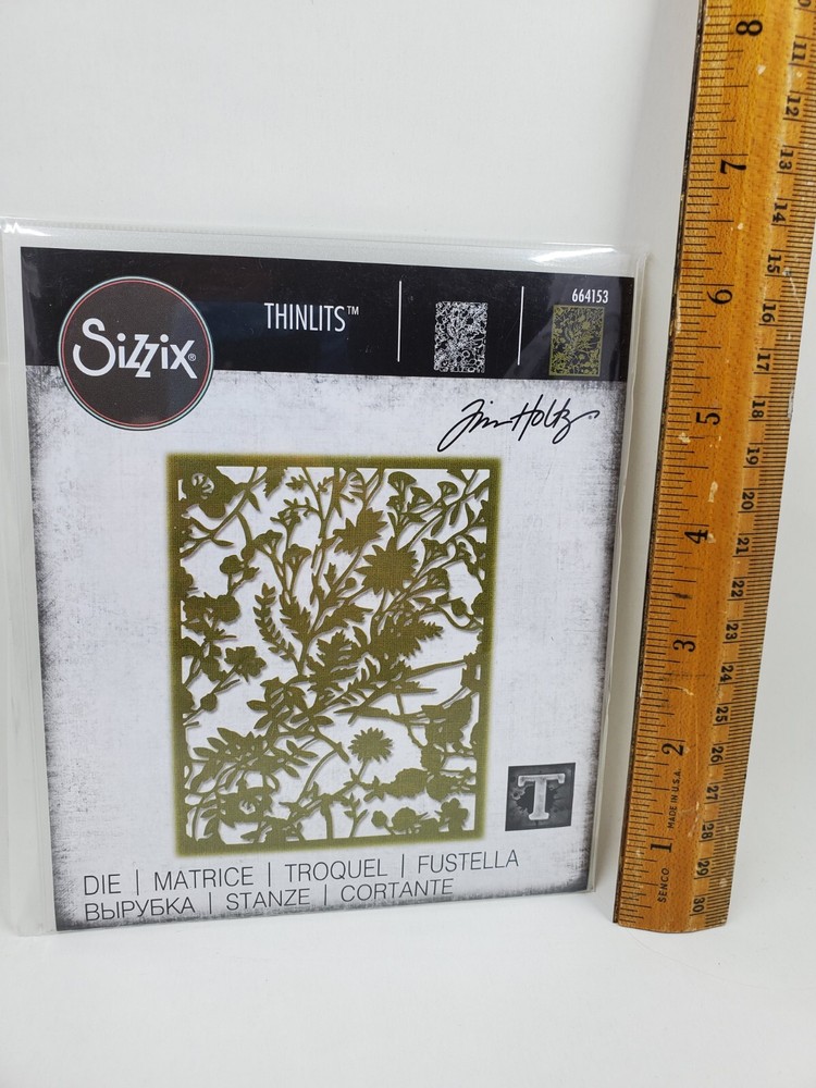 TH1 Sizzix Tim Holtz Organic Floral Background Thinlits Die New