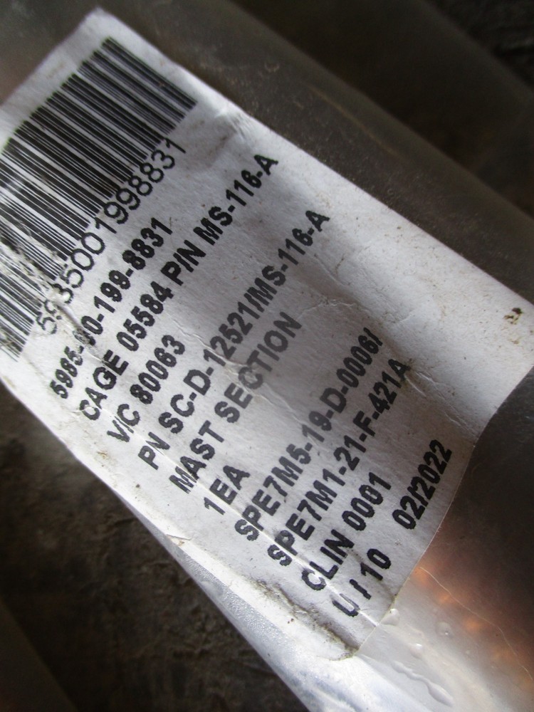 5 NIW PRC Antenna Sections MS-116A, for Military Radio and Commo