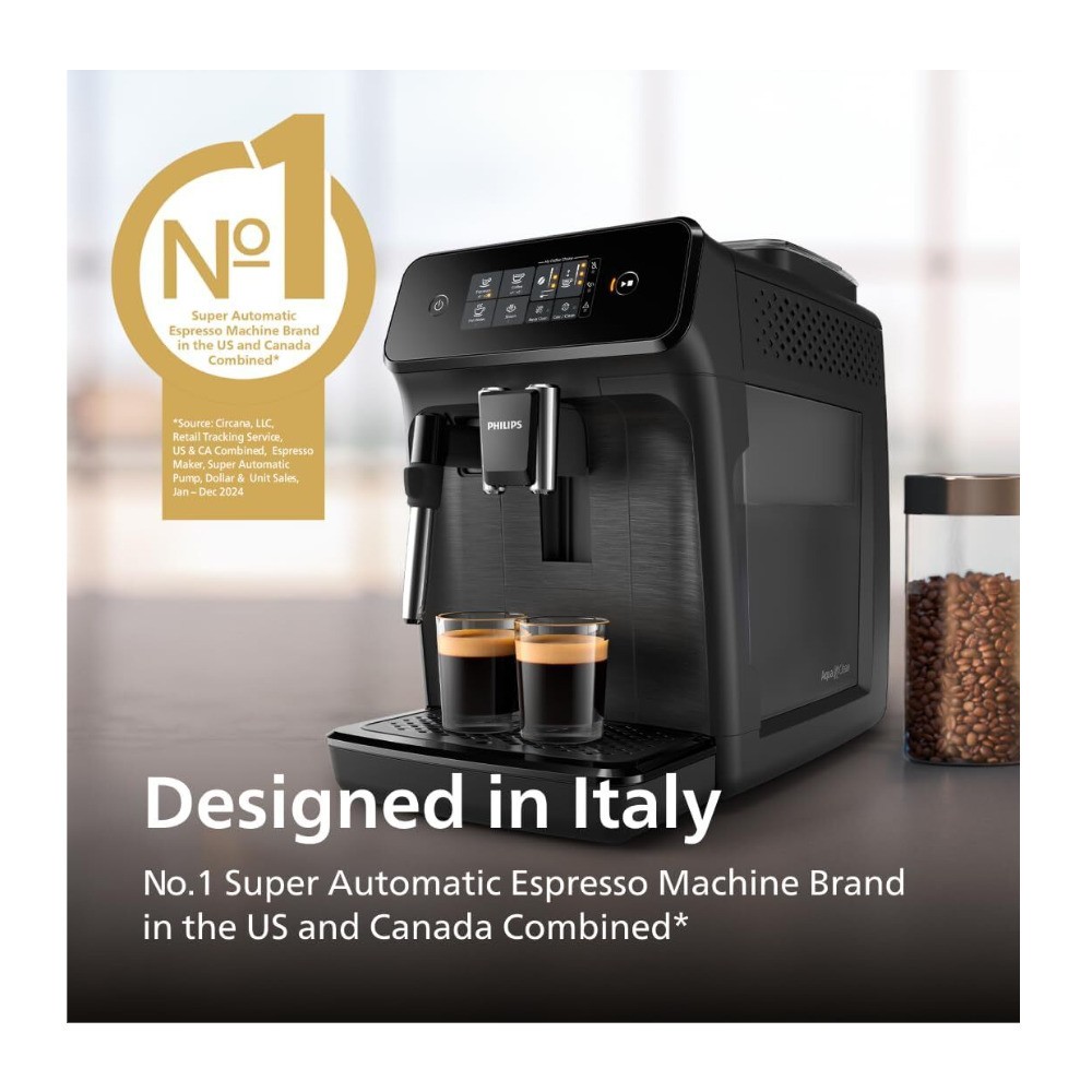 Philips 1200 Series Fully Automatic Espresso Machine (Black)