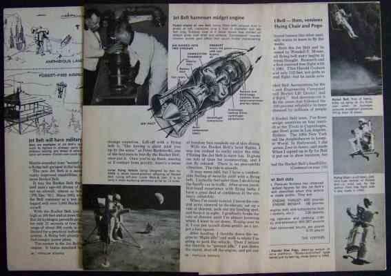 Jet Pack ROCKET BELT 1969 pictorial Test Pilot Robert Courter