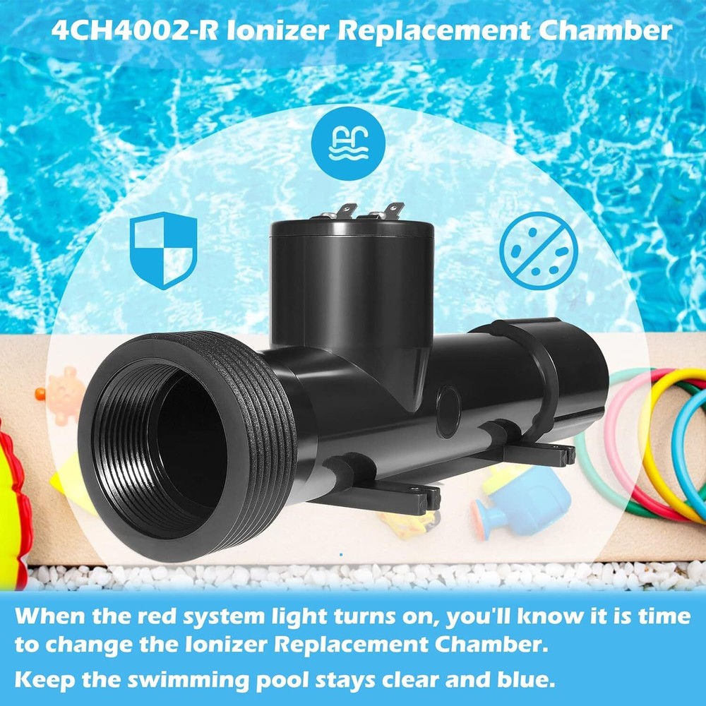 4CH4002R Pool Ionizer/Swimming Pool Cleaner Replacement Chamber System