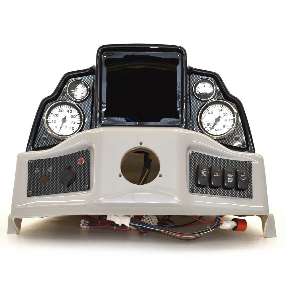 G3 Boat Gauge Dash Panel Console | Black / Gray Glossy Plastic