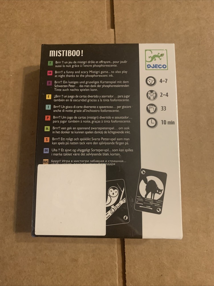 DJECO MISTIBOO! (RARE CARD GAME) NEW