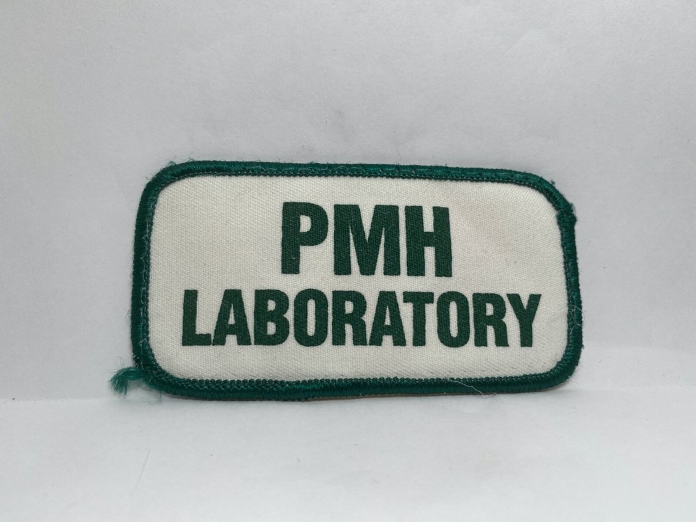 PMH LABORATORY  USED SILK SCREEN SEW ON NAME PATCH TAG