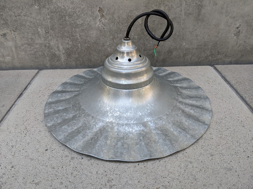 Radial Wave Stainless Steel Light/Shade Complete 16 3/4" Diameter