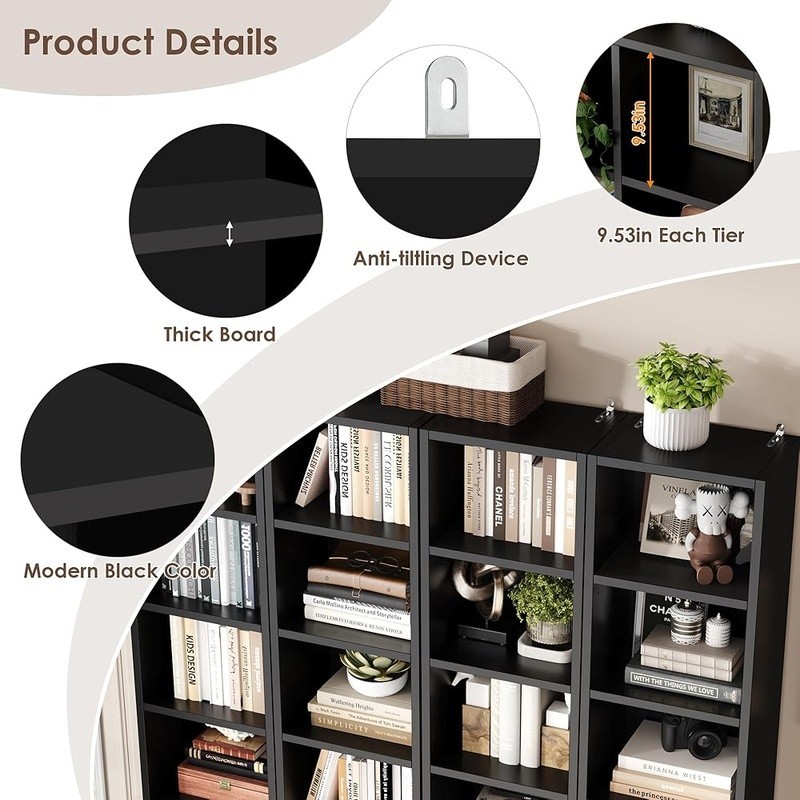 Adjustable DVD Media Tower Rack Durable Storage Organiser Office Home Use