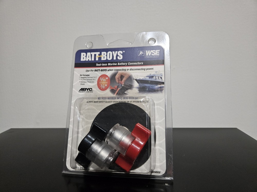 Marine Battery Connectors No Tools Needed (Wing Nuts Built-in)