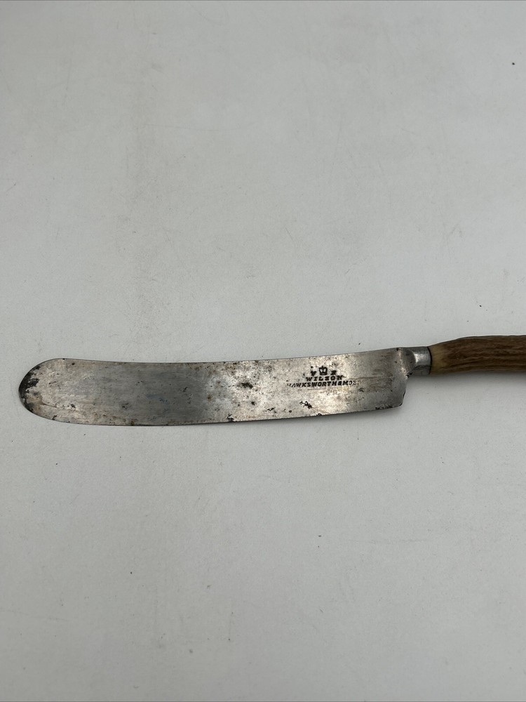 Antique Wilson Hawksworth & Moss Bone Handle Knife blade And Fork Set