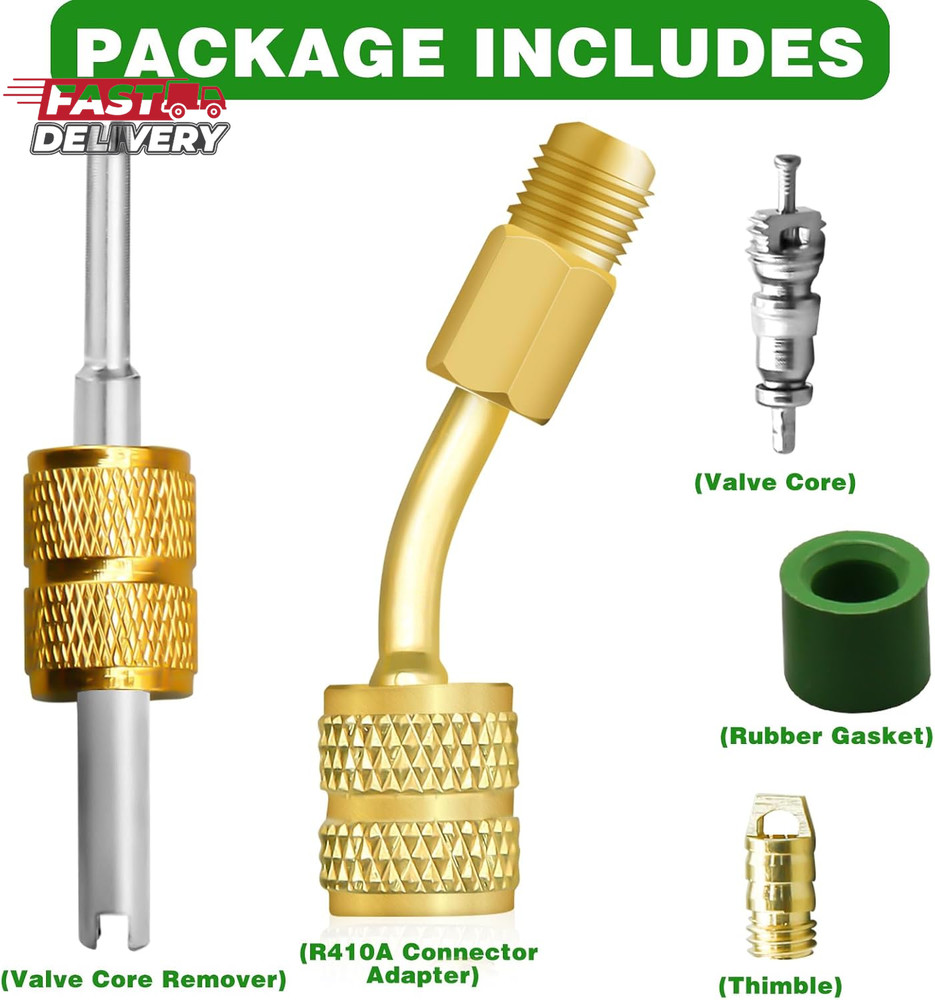 Mini Split Adapter, R410A Adapter Kit R410A Refrigerant Hose Adapter Connector,