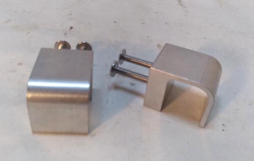 (ONE) GEORGE NELSON HERMAN MILLER PULL PRIMAVERA MCM 1” ALUMINUM J PULL