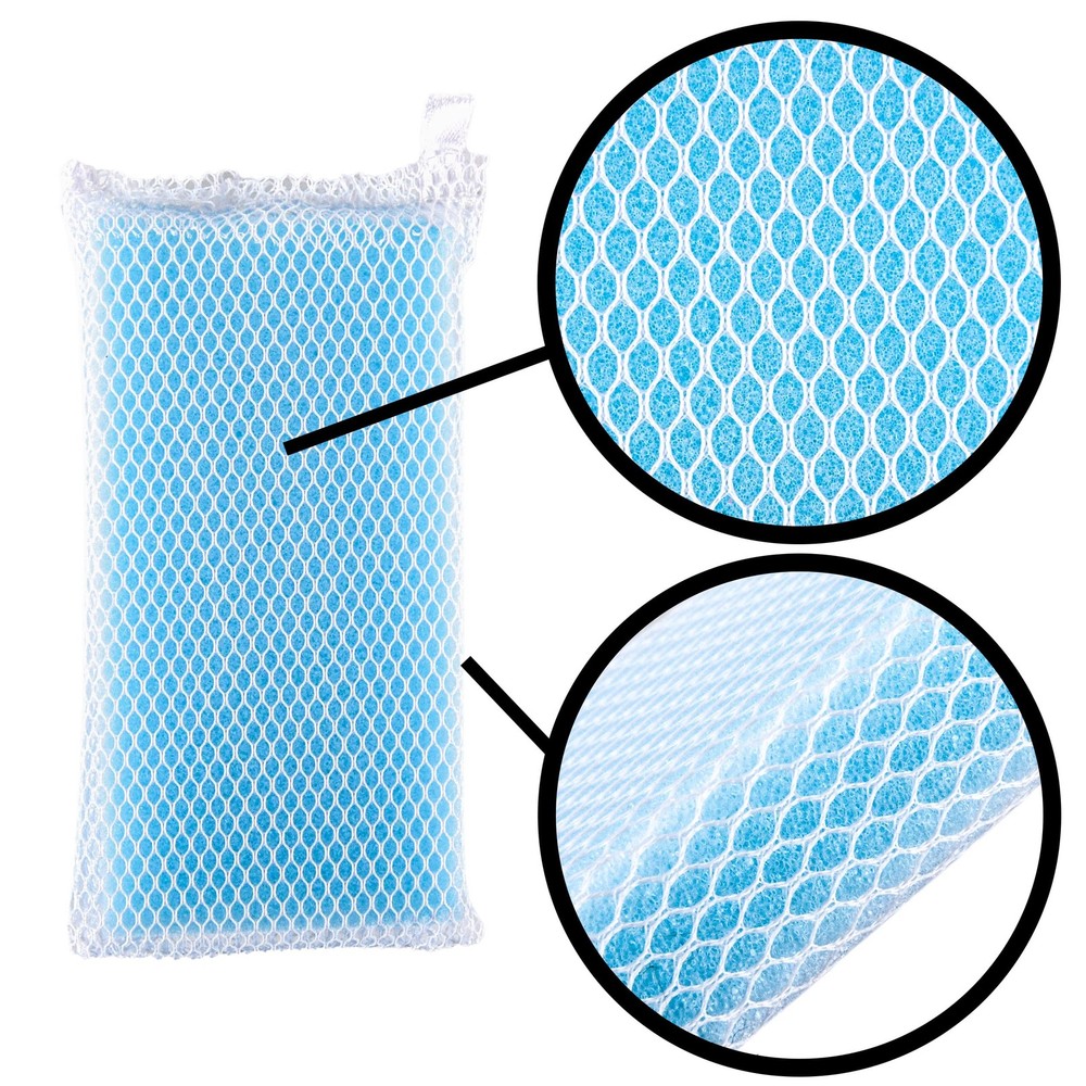 (6 Pack) Non-Scratch Gentle Mesh Net (Extra Thick) Dishwashing Sponge, Quick Dry