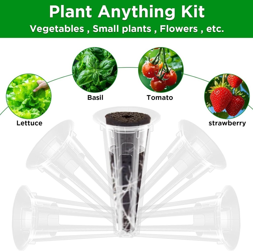 Modern White Grow Baskets - 50 Pack for Efficient Hydroponic Gardening