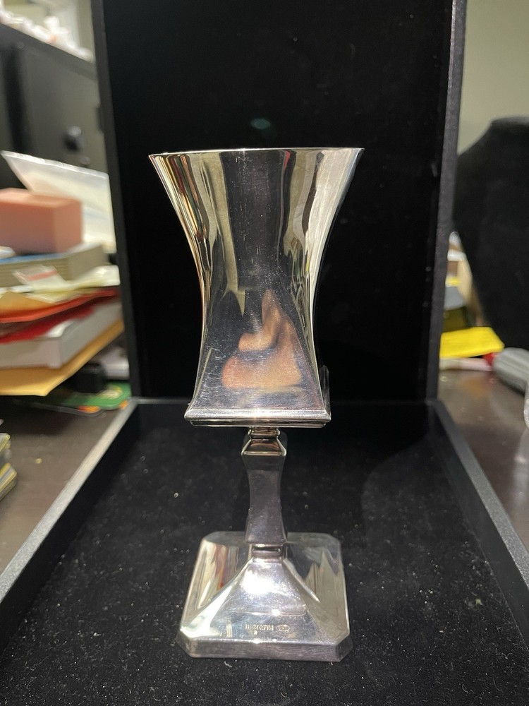 Hazorfim Sterling Silver Shabbat Kiddush Cup