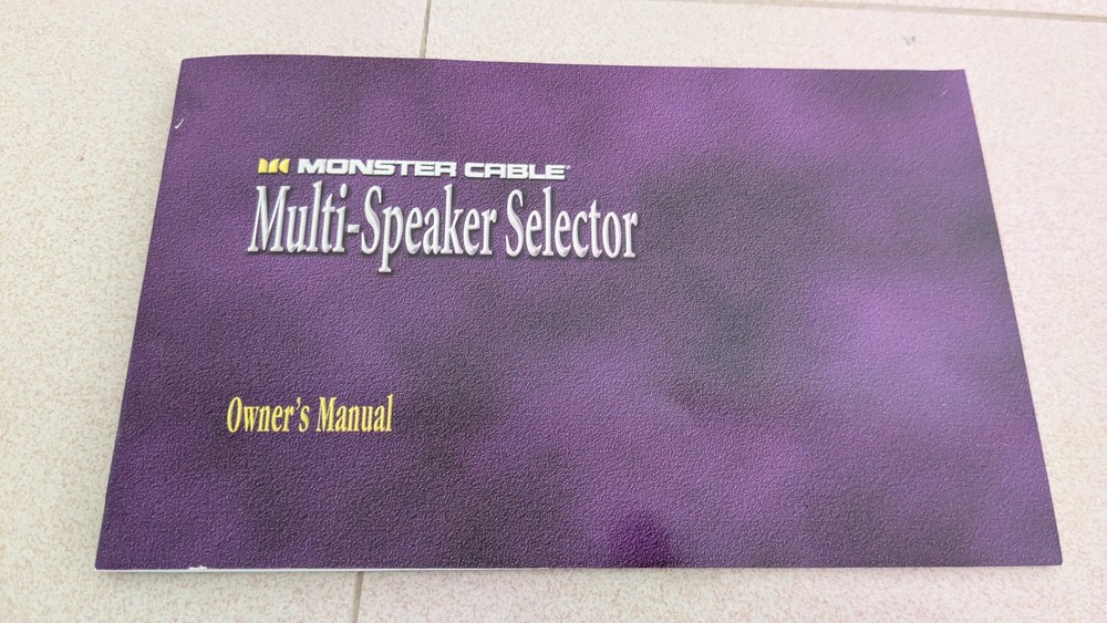 Monster Cable Speaker Selector 4way