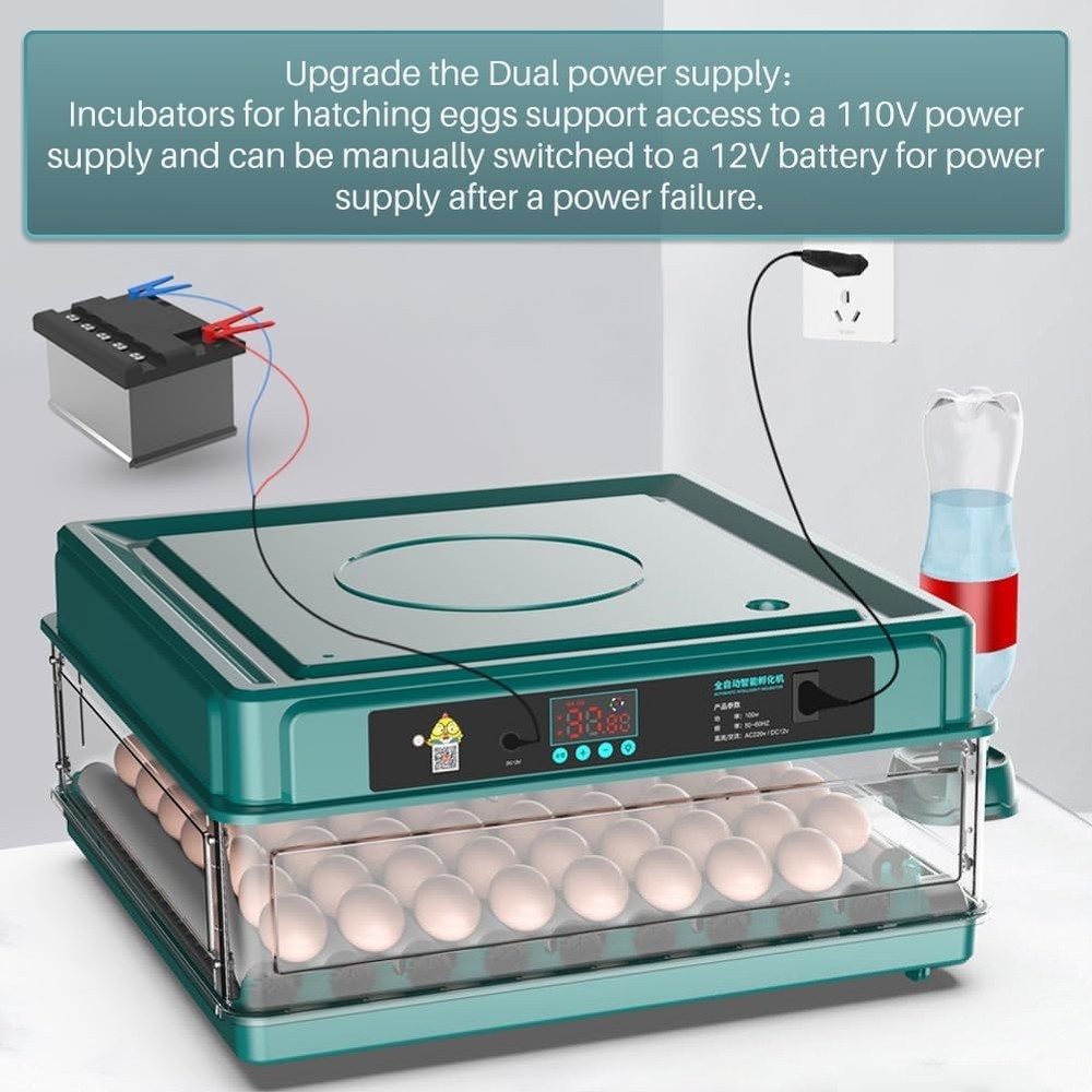 Incubators for Hatching Eggs, Egg Incubator with Automatic Egg Turning and Humid
