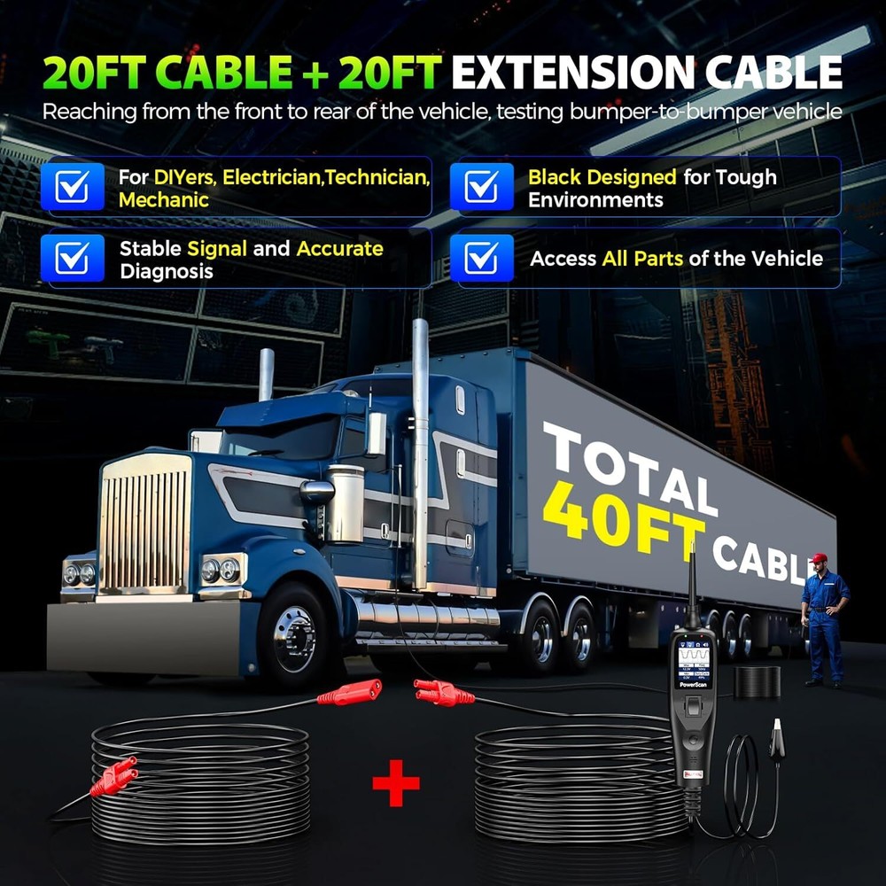 2026 Autel PowerScan PS100 Electrical Diagnosis PowerScan Autrcuit Battery Test