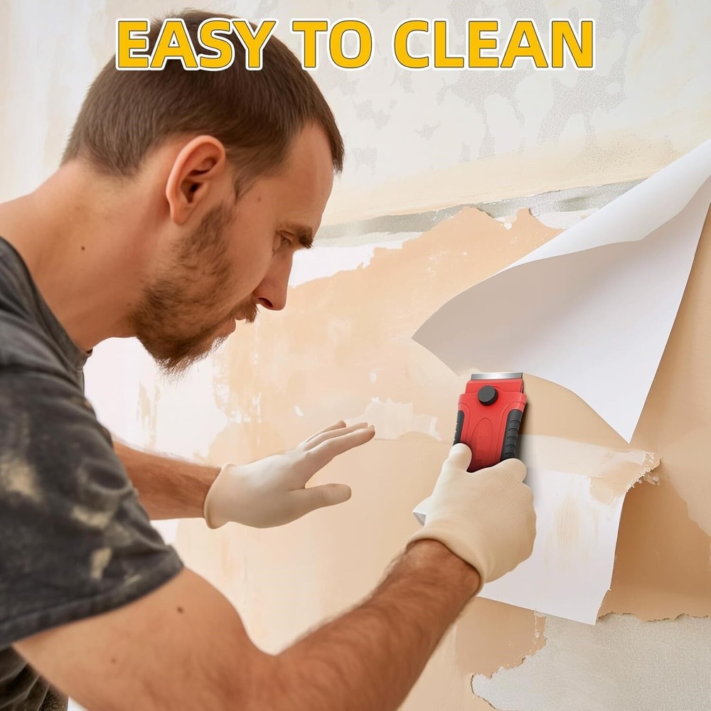 Razor Blade Scraper With 15Pcs Extra Blades Multi-Purpose Cleaning Scraper Tool