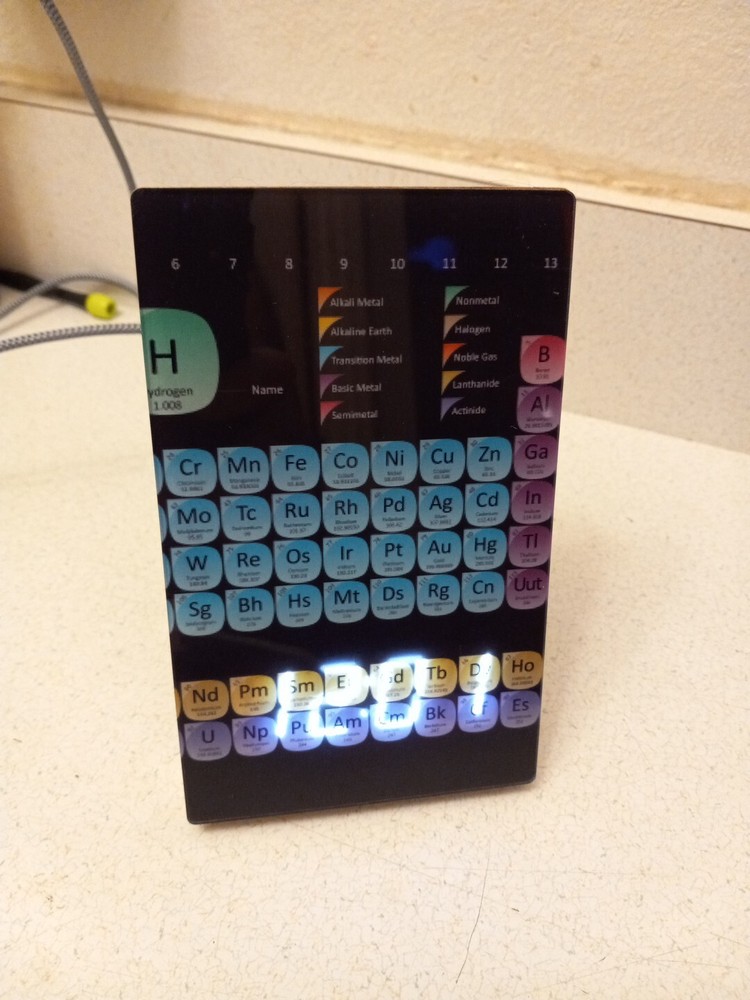 Periodic Table Desk Clock