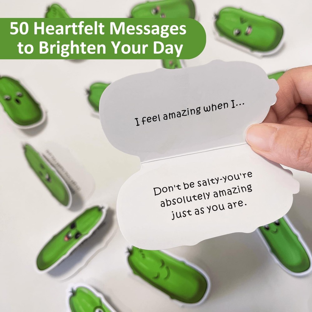 BBJ WRAPS Positive Pickle, Emotional Support Pickles, Mini Affirmation Clear