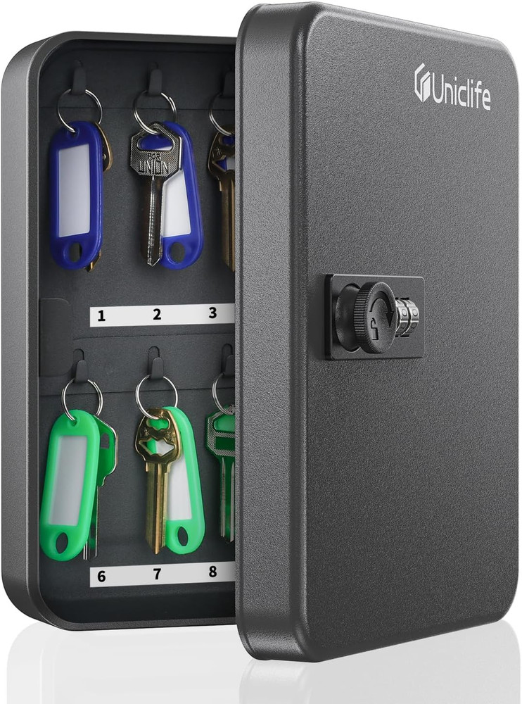 20 Position Key Cabinet with Combination Lock Resettable Black Digital Security