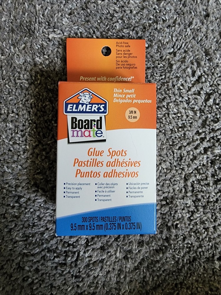 Elmers Board Mate Glue Spots Thin Small 3/8"
