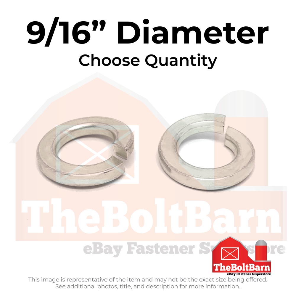 9/16" 316 Stainless Steel Split Lock Washers (Pick Quantity)